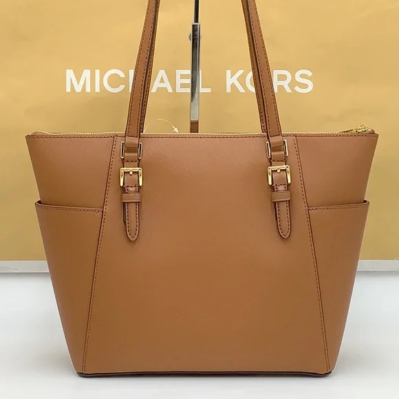 MICHAEL KORS Charlotte Large Leather Top-Zip Tote - Picture 4 of 15